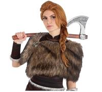 Keland Viking Faux Fur Collar Scarf Stole, Brown, One Size
