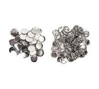 Kelawoly 100 Sets Badge Blanks Metal, 1.2in Button Machine Parts (37MM)