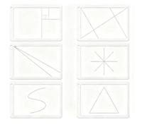 Kelawoly 10PCS Golden Ratio Viewfinder Artist Viewfinder Composition Golden Ratio Tool Transparent Acrylic Composition Tool Set with 10 Classical Templates for Photography (10 Piece Set)