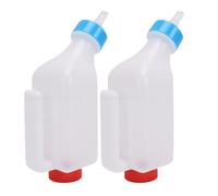 Kelawoly 2pcs 500ml Lamb Feeding Bottles, Goat Feeder Bottles Livestock Milk with Handle for Upside Down Feeding Easy to and Store