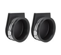 Kelawoly 3 Inch Marine Exhaust Cover, Automatic Opening Closing Boat Exhaust Protector with 2 Black Rubber Covers and Stainless Steel Clamps, for Boats Yachts OD Pipes