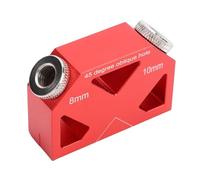 Kelawoly 45 Degree Drill Positioner Aluminum Alloy Dowel Drill Guide with 9.5mm Bit 45 Degree Pocket Hole Locator for Woodworking Joinery Cabinet Repair and Users