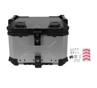 Kelawoly 45L Motorcycle Top Case ABS Plastic Tail Box with Universal Mount Bracket PU Lining Anti Theft Lock for Motorcycles with Roof Racks