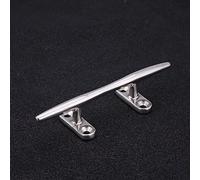Kelawoly 5 Inch 316 Stainless Steel Boat Cleat, Hollow Base | Mirror polished surface, direct replacement mount, dock line tie down, yacht mooring hardware, rope management deck cleat