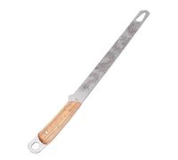 Kelawoly Alloy Steel Ruler, Sturdy and Rustproof Measuring Tool with Basswood Handle for Students, Carpenters, Engineers and Architects, 30cm 11.8in