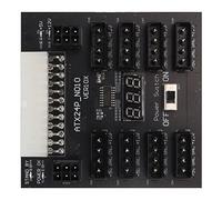 Kelawoly ATX PSU Power Board, 5V 12V Output 24Pin to 8X 4Pin | LED Voltage Display Panel, 800W Max Plug and Play, Chia Mining Rig Power Distribution, Server Hard Drive Adapter