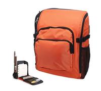 Kelawoly Cleaning Tool Backpack 45x32x19cm, Large Capacity 1000D Oxford Cloth Housekeeping Supplies Bag with Anti Splashing Design for Janitorial Equipment Organization (orange)