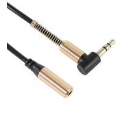 Kelawoly Coiled Audio Extension Cable, 3.5mm Right Angle Gold Plated