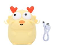 Kelawoly Cute Dragon Night Light, USB Rechargeable Timer Control Silicone Nursery Lamp with Soft Warm Glow for Kids Bedroom Decor