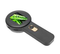 Kelawoly Digital Magnifying Glass, 200X Magnification Portable Handheld Microscope with 16 LED Lights and 2 Inch Screen, for Nature Observation Jewelry Appraisal (Black)