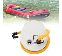 Kelawoly Dual Action Foot Pump Inflator Deflator for Boats Air Mattresses Pool Toys with 5ft Breakage Proof Hose HR Adapter for Halkey Roberts Bravo Valves