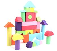 Kelawoly EVA Foam Building Blocks，Non Soft Stacking Construction Toys with Multi Colored for Kids Toddlers Preschool Learning