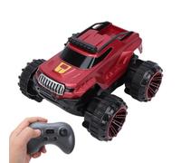 Kelawoly Land and Water RC Car All Terrain Remote Control Vehicle 4WD High Speed 7km/h with 3 LED Brightness Levels 360 Degree Rotation for Outdoor Play (Red)