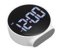 Kelawoly LED Alarm Clock, Adjustable Brightness Digital Clock with Dual Alarms and Snooze Feature for Home Bedroom Office Travel (White Case, White Font)