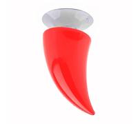 Kelawoly Motorcycle Helmet Horn, Rubber Decoration, Flexible Design, Easy to Stick, for Motorcycle Enthusiasts (Red)