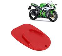 Kelawoly Motorcycle Kickstand Pad ABS Side Stand Base 14cm X 8cm Non Slip Parking Support Plate for Riders Touring Garage Use for Adly Moto Lifan Industry Models (Red)