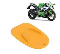 Kelawoly Motorcycle Kickstand Pad ABS Side Stand Base 14cm X 8cm Non Slip Parking Support Plate for Riders Touring Garage Use for Adly Moto Lifan Industry Models (Orange)