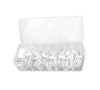 Kelawoly Plastic Cable Management Box, Cord Organizer Storage with Dust Proof Cover and Hollow Design for Home Office Desk TV Computer Wires