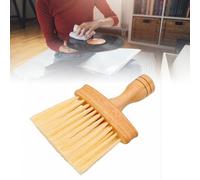 Kelawoly Record Cleaning Brush, Wood Handle Anti Static Nylon Bristles Microfiber Cleaning Cloth Set with Strong Dust Attracting for Records Phonograph CD Violin Cello