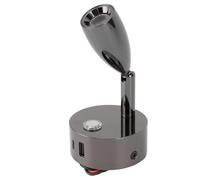 Kelawoly RV Reading Lamp, 3 Color Temperature Dimmable Touch Switch LED Wall Sconce with USB Type C Port, for RV Bedroom Car Headboard Yacht Cabin (Black Plated)