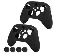 Kelawoly Silicone Gamepad Grip Cover for Series S X, 2 Pack Black (Black) | Controller Skin Protection, Anti-Slip , Shock Absorption, Crumb Resistance, Easy Clean