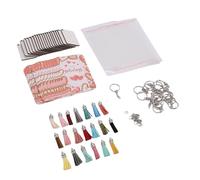 Kelawoly Sublimation Keychain Blanks Kit 120PCS Keychain Making Supplies with 20 Density Boards 20 Tassels 20 Jump Rings for DIY Crafts Keychains Zipper Heads Decorations