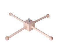 Kelawoly Wooden Wind Baby Crib Mobile Felt Develops Depth Perception Calming Effect for Baby Entertainment Without Battery