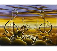 KELDOG Salvador Dali Art Puzzles Wooden Jigsaw Puzzle 1000 Pieces Surreal Abstract Decompression Puzzle Game Toys Portable Rolled Up No Glue Required