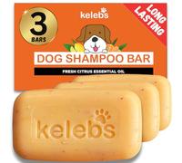 Kelebs Dog Shampoo for Smelly Dogs | Puppy Flea Bar With Citrus Essential Oils | Baby Fresh, Natural, Eco-Friendly | Zero Plastic Waste | Vegan | 3 Bars