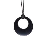 Keled Rocks Shungite Pendant Necklace - Base Collection - Wearing this Shungite Crystal for Stress Down and Vitality Up - Shungites Stones from Russian Mine, 1.5 Inches, Stone, Shungite