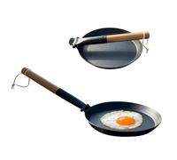 Keleday 8.2 Inch Cast iron Skillets, Non Stick Frying Pan, Cast Iron Griddle Pan for Camping Indoor & Outdoor Use,Pre-Seasoned Grill Pan with Folding Handle for Stove Tops