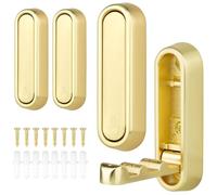 Keledz Foldable Gold Wall Hooks, 4 PCS Heavy Duty Folding Coat Hooks for Hanging Coats, Towels, Backpacks, Bags, Brushed, Keys, Invisible Wall Hook in The Bathroom, Closet, Entryway, Kitchen