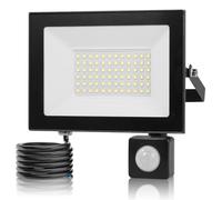 Keleef 50W LED Floodlights with Sensor, 1000 Lumen LED Security Lights Outdoor Motion Sensor, 6500K Cold White, IP66 Waterproof Outside Wall Light, Spot Lights for Garden Backyard Garage Hallway