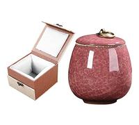 Kelendle Small Keepsake Urn for Human Ashes with Velvet Box Pet Keepsake Urn Small Cremation Urns Mini Funeral Urn Decorative Urns for Home Decor Fits a Small Amount of Cremated Remains Rose Red