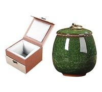 Kelendle Small Keepsake Urn for Human Ashes with Velvet Box Pet Keepsake Urn Small Cremation Urns Mini Funeral Urn Decorative Urns for Home Decor Fits a Small Amount of Cremated Remains Jade Green