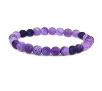 Keleny Gem Semi Precious Gemstones 8mm Natural Quartzite Stone Round Beads Rock Crystal Jasper Stretch Bracelet 7 Inch Unisex, 7 Inch, Stone, Agate