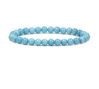 Keleny Semi Precious Crystal 6mm Round Beads Rock Yoga Stretch Bracelet 7 Inch Unisex Unisex, 7 Inch, Stone, Amazonite