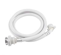 Kelepu Universal Washing Machine Dishwasher Hose Fill Inlet Pipe Feed Hose with 90 Degree Bend 6.6 Ft White Burst Proof Cold Water Hose with G1/2 Inch DN15 Connection