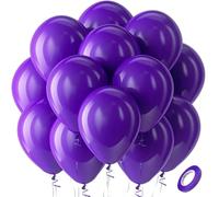 Kelfara Dark Purple Balloons Party Balloons 100Pcs 12 Inch Latex Balloon for Birthday Weddings Halloween Engagement Anniversary Purple Theme Party Decorations