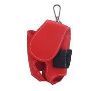 KELFEEAO 2 Balls Waist Worn Golf Pouch, Sturdy Clip Golf Sack, Handy Carry Golf Bag for Golf Courses and Outdoor Golf Playing Events (Red)