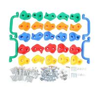 KELFEEAO 25 Packs Rock Climbing Holds, Colorful Ergonomic Design Climbing Rock Wall Grips Plastic Stylish Comfortable Rocks Wall Climbing Kit for Indoor Outdoor Play Set Use