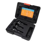 KELFEEAO 3PCS Spiral Step Drill Bit Set, 4 Flute HSS Step Bits with Nitride Coating Clear Markings Step Drill Set for Stainless Steel Aluminum Wood Plastic Drilling