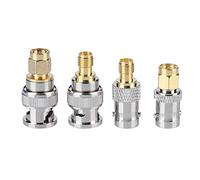 KELFEEAO 4PCS BNC Male Female to SMA Adapter Set, Coaxial Connector RF Coaxial Adapter for WiFi, GPS, Radio, and CCTV Connections