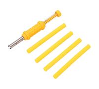 KELFEEAO 6mm Bait Lure Rolling Making Tool, Portable Bait Round Maker with 4 Foam Rods and Spring Mechanism Carp Fishing Boilies Roller for Easy Bait Preparation (Yellow)