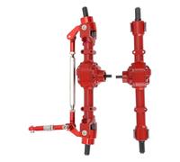 KELFEEAO Front and Rear Axles Set, Metal Front and Rear Axle Replacement Delicate Texture Gear Axle Set for D90 D91 D96 D99S MN90 MN96 MN99 MN99S FJ45 1/12 RC (Red)