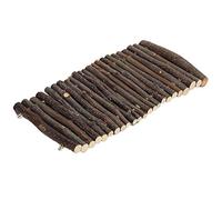 KELFEEAO Hamster Bridge, Natural Applewood Hamster Ladder Bridge Tunnel Hide Changable Shape Rat Rodents Toy for Guinea Pig Chinchilla Ferret Reptile (medium size)
