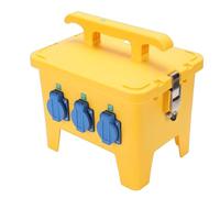 KELFEEAO Power Distribution Box, 16A Water Proof Portable Electrical Box with 6 Outlets Spider Box Electrical for Construction Site Yard Garden