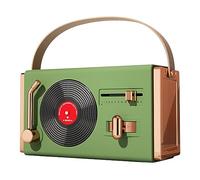 KELFEEAO Retro Bluetooth Speaker, Vintage Style Portable Speaker with High Sound Quality Card USB Playback Mini Wireless Speaker for Home Decor and Outdoor Use (Green)