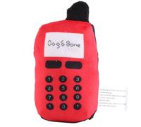 KELFEEAO Squeaky Dog Toys, Squeaky Plush Cell Phone Toy Dog Chew Toy Teething Sounding Interactive Plush Fluffy Toys for Puppy Small Medium Dog Pets (Red)