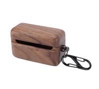 KELFEEAO Wooden Earbud Case Cover for DEV Gemini II, Handmade Polished Walnut Wood Protective Cover with Soft Microfiber Lining and Charging Port Access for Bluetooth Earbuds